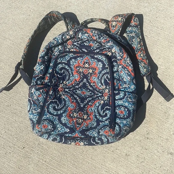 Vintage Retired Americana print original backpack Rare Paisley cottage Shabby Vera Bradley Retired Backpacks - Etsy main image 3